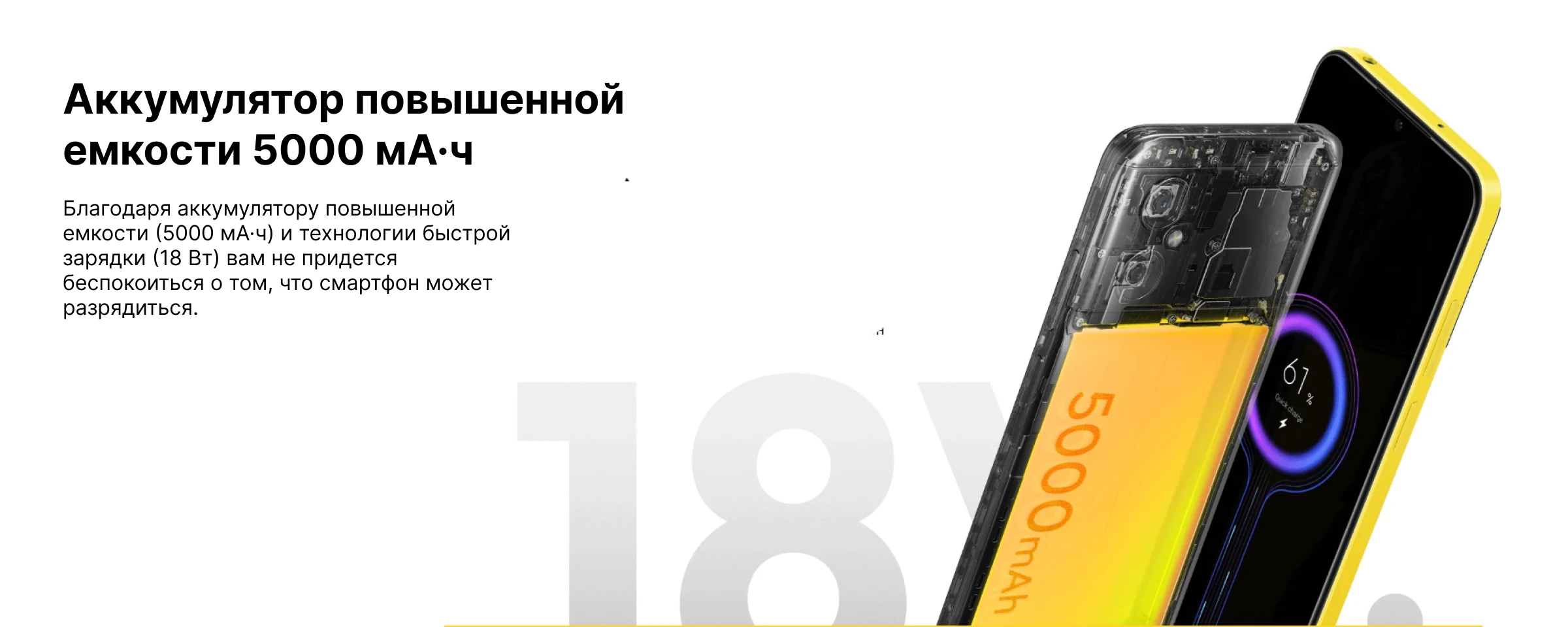 Купить Смартфон Xiaomi POCO M4 5G, 4.64 ГБ, желтый по цене 10 350₽